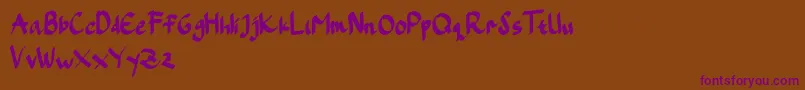 Montana Demo Font – Purple Fonts on Brown Background