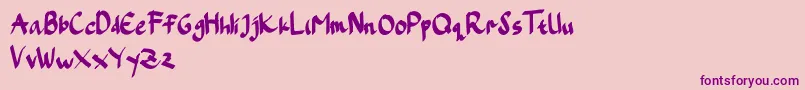 Montana Demo Font – Purple Fonts on Pink Background
