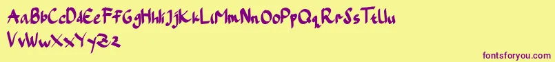 Montana Demo Font – Purple Fonts on Yellow Background