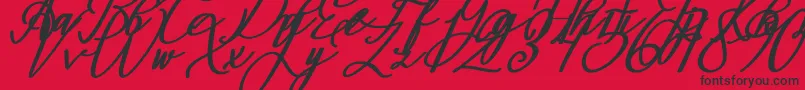 Montapallier BOLD ITALIC Font – Black Fonts on Red Background
