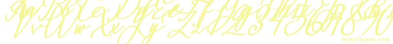 Montapallier BOLD ITALIC-fontti – keltaiset fontit