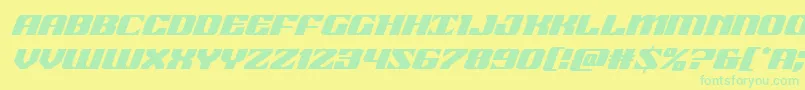 21gunsaluteital Font – Green Fonts on Yellow Background