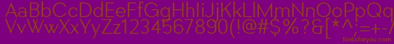 Montblanc Regular Font – Brown Fonts on Purple Background