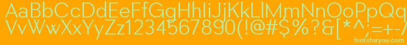 Montblanc Regular Font – Green Fonts on Orange Background