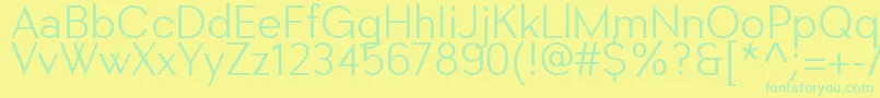 Montblanc Regular Font – Green Fonts on Yellow Background