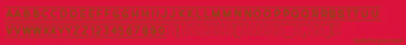 Montecarlito Font – Brown Fonts on Red Background