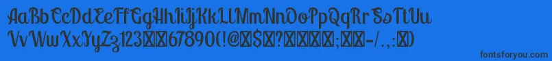 Montello DEMO Font – Black Fonts on Blue Background