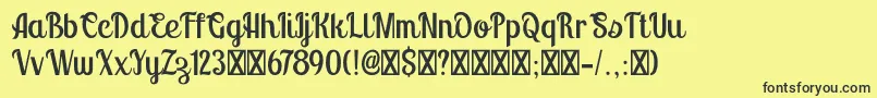 Montello DEMO Font – Black Fonts on Yellow Background