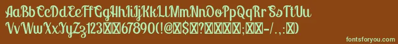 Montello DEMO Font – Green Fonts on Brown Background