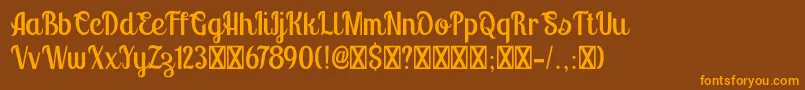 Montello DEMO Font – Orange Fonts on Brown Background