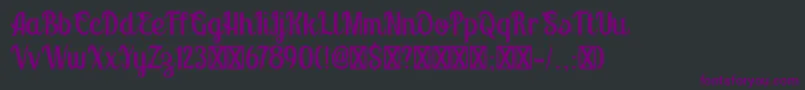 Czcionka Montello DEMO – fioletowe czcionki na czarnym tle