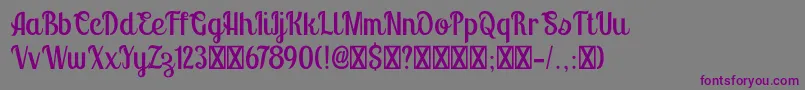 Montello DEMO Font – Purple Fonts on Gray Background