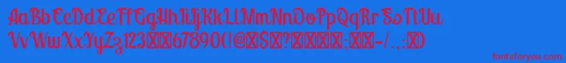 Montello DEMO Font – Red Fonts on Blue Background