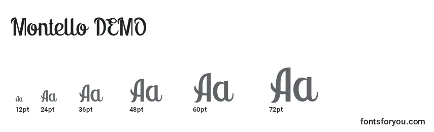 Montello DEMO Font Sizes