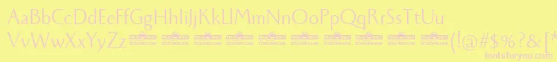 Monterchi Book trial Font – Pink Fonts on Yellow Background