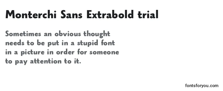 Обзор шрифта Monterchi Sans Extrabold trial