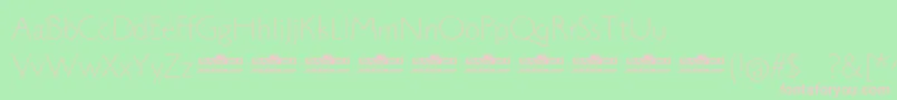 Monterchi Sans Thin trial Font – Pink Fonts on Green Background