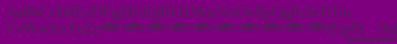 Шрифт Monterchi Serif Book trial – чёрные шрифты на фиолетовом фоне