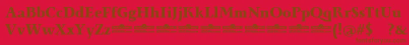 フォントMonterchi Serif Extrabold trial – 赤い背景に茶色の文字