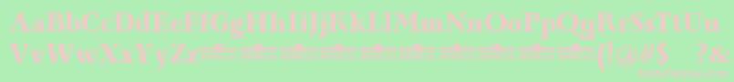 フォントMonterchi Serif Extrabold trial – 緑の背景にピンクのフォント