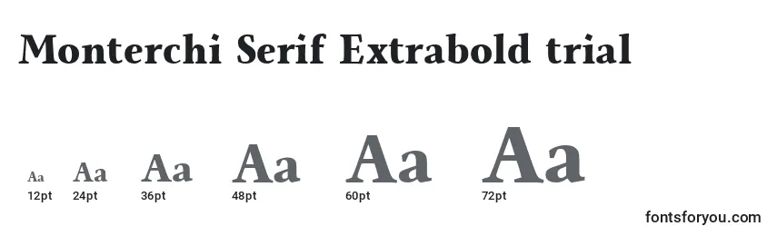 Размеры шрифта Monterchi Serif Extrabold trial