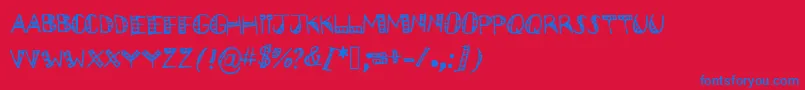 Carnivalblock Font – Blue Fonts on Red Background