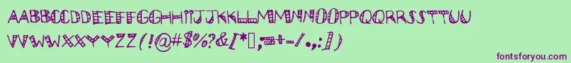 Carnivalblock Font – Purple Fonts on Green Background