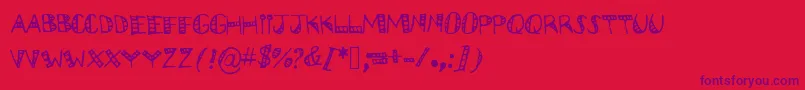 Carnivalblock Font – Purple Fonts on Red Background