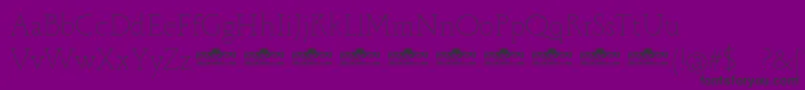 フォントMonterchi Serif Thin trial – 紫の背景に黒い文字