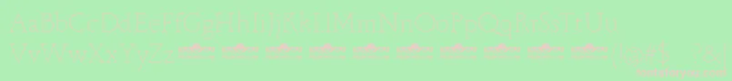 Monterchi Serif Thin trial Font – Pink Fonts on Green Background