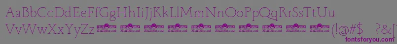 Monterchi Serif Thin trial Font – Purple Fonts on Gray Background