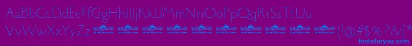 Monterchi Thin trial-Schriftart – Blaue Schriften auf violettem Hintergrund