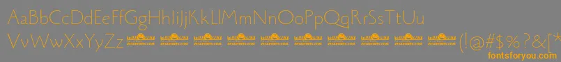 Monterchi Thin trial Font – Orange Fonts on Gray Background