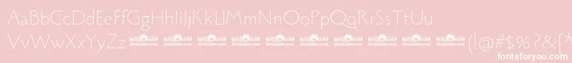 Monterchi Thin trial-Schriftart – Weiße Schriften auf rosa Hintergrund
