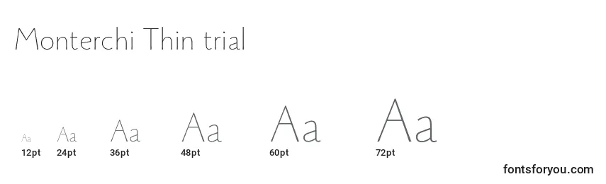 Monterchi Thin trial Font Sizes