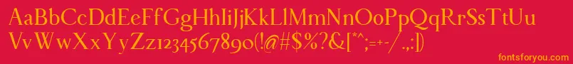 Monteros Font – Orange Fonts on Red Background