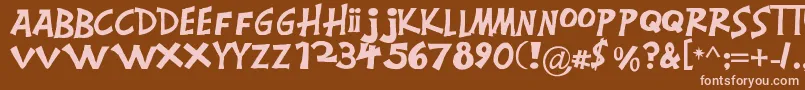 Montgomery Font – Pink Fonts on Brown Background