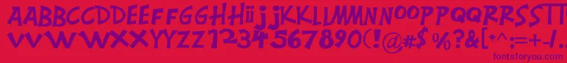 Montgomery Font – Purple Fonts on Red Background