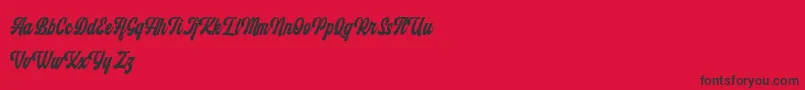 Monthelo Font – Black Fonts on Red Background