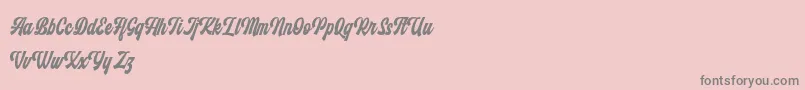 Monthelo-Schriftart – Graue Schriften auf rosa Hintergrund