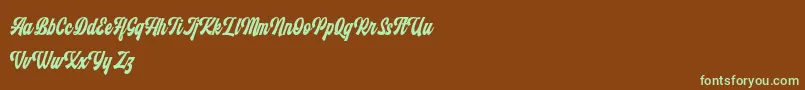 Monthelo Font – Green Fonts on Brown Background