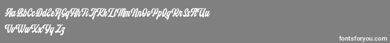 フォントMonthelo – 灰色の背景に白い文字