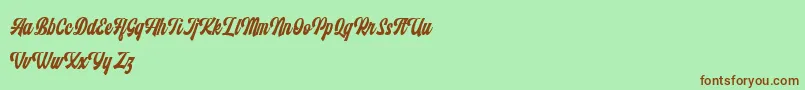 Monthelo Font – Brown Fonts on Green Background