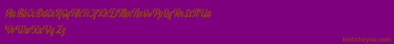 Monthelo Font – Brown Fonts on Purple Background