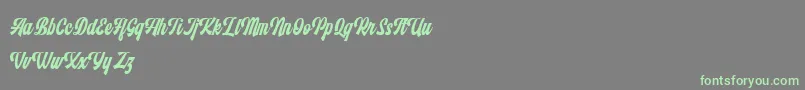 Monthelo Font – Green Fonts on Gray Background