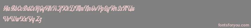 Шрифт Monthelo – розовые шрифты на сером фоне