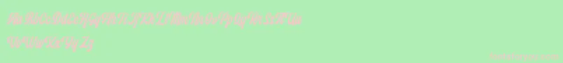 Więcej informacji o czcionce Monthelo Czcionka Monthelo – różowe czcionki na zielonym tle