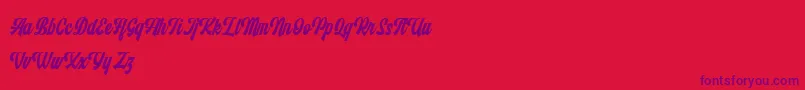 Monthelo Font – Purple Fonts on Red Background