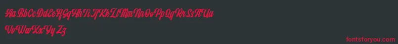 Monthelo-fontti – punaiset fontit mustalla taustalla