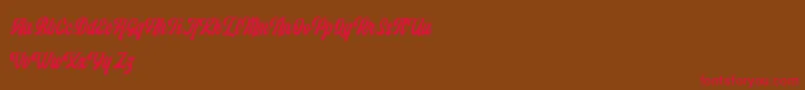 Monthelo Font – Red Fonts on Brown Background